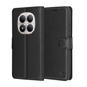Husa pentru Xiaomi Redmi Note 15 Pro 5G, SKYDDAR INNOVATION, Leather Folio tip Carte, cu Portofel Interior, Finisaje Premium, set cu sticker, Negru
