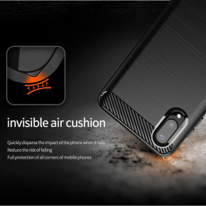 Husa Samsung Galaxy A02 / M02 din silicon, Slim, cu textura Fibra Carbon - Negru - Img 7