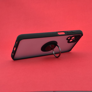 Husă Samsung Galaxy A12 / A12 Nacho SKYDDAR Glinth+ cu Inel Rotativ 360°, Compatibilitate Magnetică, Absorbție Șocuri, Design Subțire și Elegant - Negru - Img 6
