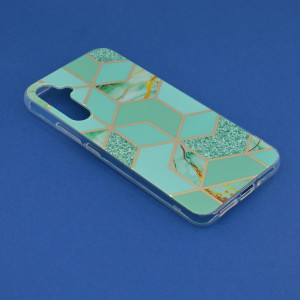 Husa Samsung Galaxy A34 5G Marble Series, Techsuit - Green Hex - Img 2