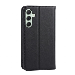 Husa Samsung Galaxy A56 5G tip carte, Magnetica, Buzunar interior, Premium, set cu sticker, Smart Magnetic, Negru