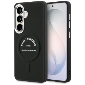 Husa Samsung Galaxy S26 - Karl Lagerfeld Wrapped Leather with Karl RSG Logo MagSafe (KLHMS26SPSKRSGEK) - Black