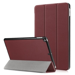 Husa tableta pentru Apple iPad 7 10.2" (2019), SKYDDAR INNOVATION, cu suport Multi-Unghi si functie Sleep/Wake, FoldPro, Rosu, set cu sticker