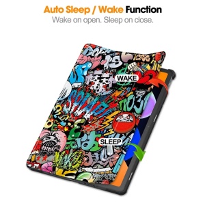 Husa tableta pentru Lenovo Idea Tab 11, SKYDDAR INNOVATION, cu suport Multi-Unghi si functie Sleep/Wake, FoldPro, Urban vibe, set cu sticker - Img 2