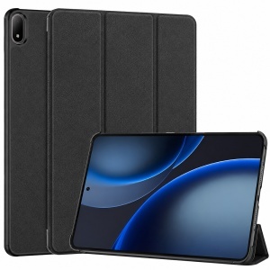 Husa tableta pentru Oppo Pad Mini 8.8 cu suport Multi-Unghi și functie Sleep/Wake, FoldPro Colour, Negru, set cu sticker