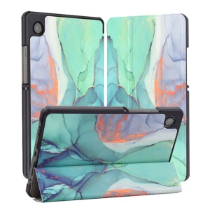 Husa tableta pentru Samsung Galaxy Tab A11 Plus / A9 Plus, SKYDDAR INNOVATION, cu suport Multi-Unghi si functie Sleep/Wake, FoldPro, Green time, set cu sticker