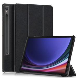 Husa tableta pentru Samsung Galaxy Tab S9 / S9 FE / S10 FE, SKYDDAR INNOVATION, cu suport Multi-Unghi si functie Sleep/Wake, FoldPro, Negru, set cu sticker