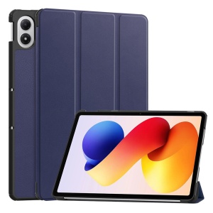 Husa tableta pentru Xiaomi Redmi Pad 2 Pro, SKYDDAR INNOVATION, cu suport Multi-Unghi si functie Sleep/Wake, FoldPro, Albastru, set cu sticker
