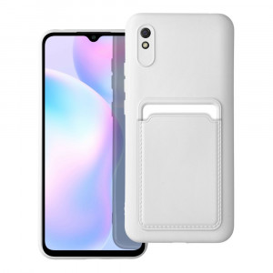 Husa Xiaomi Redmi Note 11 / 11s din silicon Suport Card, set cu sticker, Cards Case, Alb