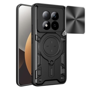 Husa Xiaomi Redmi Note 15 Pro 5G Inel Magnetic, Protectie Camera, set cu sticker, CamGuard Pro, Negru