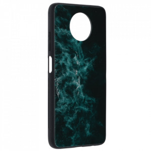 Husa Xiaomi Redmi Note 9T cu sticla securizata, Techsuit Glaze - Blue Nebula - Img 3