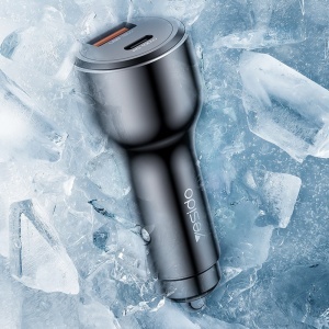 Incarcator auto, USB si Type-C, PD 100W, Aliaj aluminiu, Yesido, Negru - Img 5