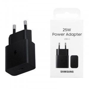 Incarcator priza fast charge 25W, Type-C, Original Samsung (EP-T2510NBEGEU) - Negru - Img 1