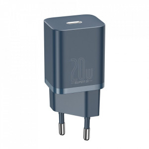 Incarcator priza Super Si cu cablu Type-C la Lightning, PD, 20W, Baseus (TZCCSUP-B03) - Albastru - Img 3