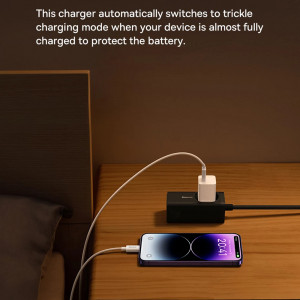 Incarcator Type-C, Fast Charging, GaN, 30W - Baseus (CCGN070401) - Black - Img 3