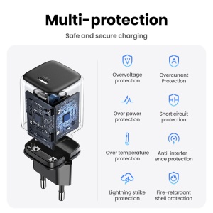 Incarcator USB-C, GaN, Fast Charging, 20W, 3A, QC4.0+, Ugreen Nexode CD318 - Gri - Img 5