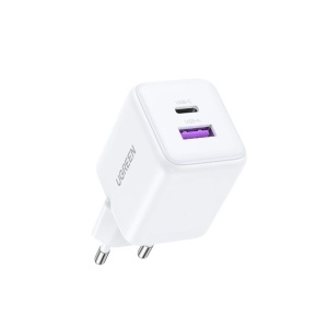 Incarcator USB, Type-C, GaN Fast Charger, 30W, QC3.0, Ugreen X516, Alb - Img 1