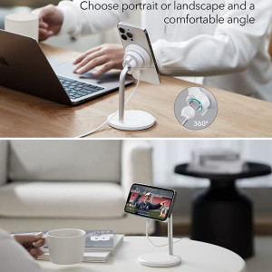 Incarcator Wireless Apple MagSafe - ESR HaloLock Shift - White - Img 2