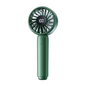 Mini Ventilator Portabil, CT-110, 5 Viteze, USB-C, Compact si Usor, set cu sticker, Verde