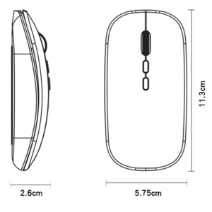 Mouse wireless, 2.4G, 1600 DPI, Ergonomic, Yesido, Negru - Img 12