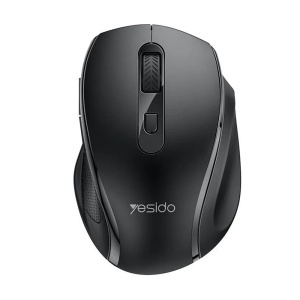Mouse wireless, 2.4GHz, 1600 DPI, Silentios, 6 butoane, Yesido, Negru