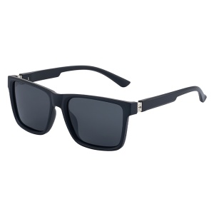Ochelari de Soare Barbati, Protectie UV, Desing Patrat, Fashion, set cu sticker, Model 8506, Negru