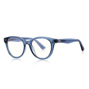 Ochelari Protectie Blue Light Unisex/Barbati, SKYDDAR INNOVATION, Rame Metalice, 2231, Design Modern, set cu sticker, Bleu