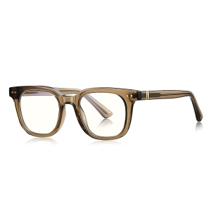 Ochelari Protectie Blue Light Unisex/Barbati, SKYDDAR INNOVATION, Rame Metalice, 2229, Design Modern, set cu sticker, Maro