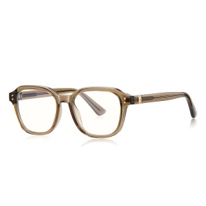 Ochelari Protectie Blue Light Unisex/Barbati, SKYDDAR INNOVATION, Rame Metalice, 2227, Design Modern, set cu sticker, Maro