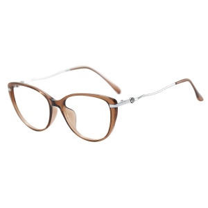 Ochelari Protectie Blue Light Unisex/Femei, SKYDDAR INNOVATION, Rame Metalice, 86162, Design Modern, set cu sticker, Maro