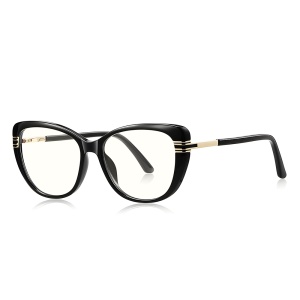 Ochelari Protectie Blue Light Unisex/Femei, SKYDDAR INNOVATION, Rame Metalice, 2274, Design Modern, set cu sticker, Negru