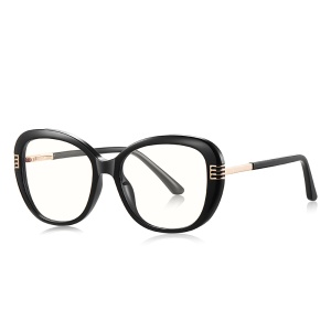 Ochelari Protectie Blue Light Unisex/Femei, SKYDDAR INNOVATION, Rame Metalice, 2265, Design Modern, set cu sticker, Negru