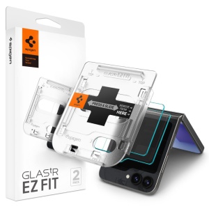 [Pachet 2x] Folie pentru Samsung Galaxy Z Flip6;Samsung Galaxy Z Flip7 FE, sticla securizata, Glas.tR EZ-FIT Pro HD Spigen, Transparent
