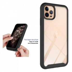 [Pachet 360°] Husa + Folie iPhone 12 Pro Max, Techsuit Defense - Negru - Img 4