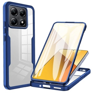 [Pachet 360°] Husa + Folie Xiaomi 14T Pro, SKDR ColorShield 360° - Albastru - Img 1