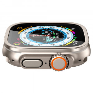 [Pachet 360°] Rama + Folie Apple Watch Ultra Glas.tR Slim Pro, Spigen - Titanium - Img 6