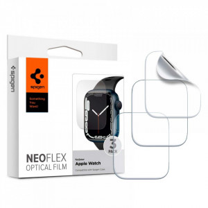 [Pachet 3x] Folie Apple Watch 7 (45mm), Neo Flex Spigen - Clear - Img 7