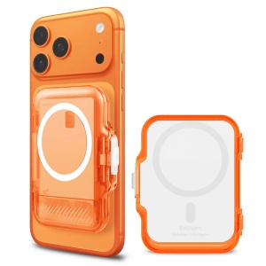 Portofel Magnetic pentru Telefon - Spigen TinTap MagFit+ (AFA11381) - Frost Clear Orange