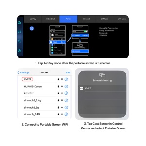 Radio auto wireless, CarPlay si Android Auto, Ecran 10.26 inch, Camera 4K, Yesido, Negru - Img 4