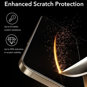[Set x3] Folie sticla pentru iPhone 17 / iPhone 16 Pro, rezistenta la zgarieturi, Corning Gorilla Glass UltraFit, ESR – Transparent - Img 4