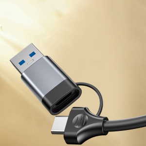 Statie de andocare, USB-C la USB 3.0, RJ45 1000Mbps, PD 100W, Yesido, Gri - Img 3