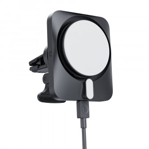 Suport auto cu incarcare Wireless, 3 piese, Cablue, Suport Grila, Incarcator Auto si Magsafe, ESR (2B513) - Argintiu - Img 2