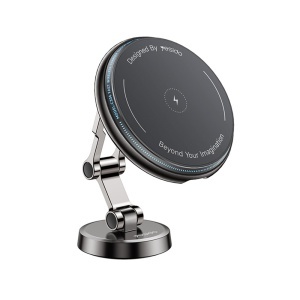 Suport auto cu incarcare wireless, MagSafe, 15W, Zinc Alloy, Bord, Yesido, Negru