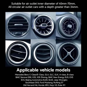 Suport auto telefon, Grila ventilatie Mercedes, Rotativ 360, ABS si Silicon, Yesido, Negru - Img 7