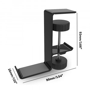 Suport pentru Birou Multifunctional, Organizator Genti, Casti - Techsuit (DH2) - Black - Img 6