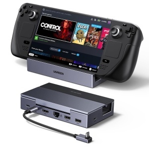 USB-C Docking Station cu HDMI 4K, 2x USB, 2x Type-C, RJ45, Ugreen - Gri - Img 2