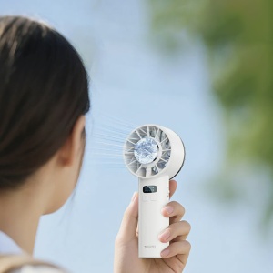 Ventilator portabil, Racire activa semiconductor, 3600mAh, 100 viteze, Yesido, Alb - Img 5