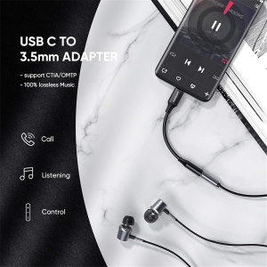 Adaptor Audio Type-C la Jack 10cm, Ugreen AV142, Negru - Img 2