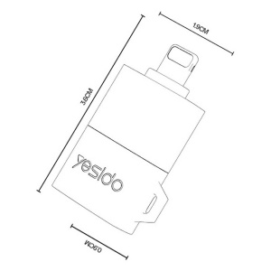 Adaptor Lightning la MicroSD, Card Reader TF, 480Mbps, Aliaj Aluminiu, Yesido, Gri - Img 6