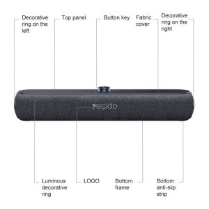 Boxa portabila, Bluetooth 5.3, 20W, 2000mAh, microSD, Yesido, Negru - Img 2